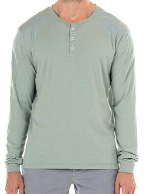 Original Paperbacks Light Green Long Sleeve Henley